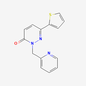 molecular formula C14H11N3OS B2725098 2-(pyridin-2-ylmethyl)-6-(thiophen-2-yl)pyridazin-3(2H)-one CAS No. 899989-44-7