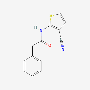molecular formula C13H10N2OS B2725101 N-(3-cyanothiophen-2-yl)-2-phenylacetamide CAS No. 920485-89-8
