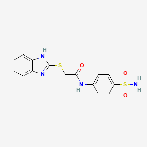 molecular formula C15H14N4O3S2 B2725108 2-(1H-benzimidazol-2-ylsulfanyl)-N-(4-sulfamoylphenyl)acetamide CAS No. 81958-34-1