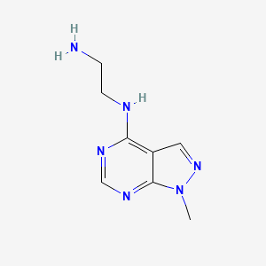 molecular formula C8H12N6 B2725109 N-(2-aminoethyl)-1-methyl-1H-pyrazolo[3,4-d]pyrimidin-4-amine CAS No. 864871-66-9