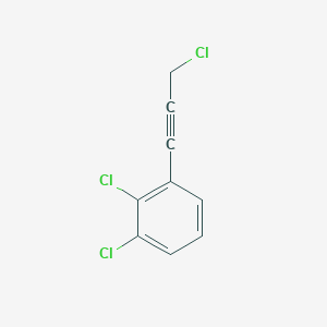 molecular formula C9H5Cl3 B2725111 1,2-Dichloro-3-(3-chloroprop-1-yn-1-yl)benzene CAS No. 1184162-02-4