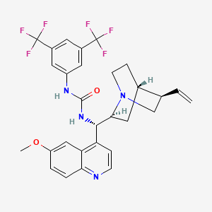 molecular formula C29H28F6N4O2 B2725129 9-(3-(3,5-Bis(trifluoromethyl)phenyl)ureido)-(epi-quinine) CAS No. 957770-66-0