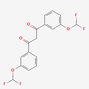 molecular formula C17H12F4O4 B2725131 1,3-Bis[3-(difluoromethoxy)phenyl]propane-1,3-dione CAS No. 938004-15-0