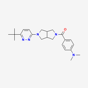 molecular formula C23H31N5O B2725138 4-[5-(6-tert-butylpyridazin-3-yl)-octahydropyrrolo[3,4-c]pyrrole-2-carbonyl]-N,N-dimethylaniline CAS No. 2415632-38-9