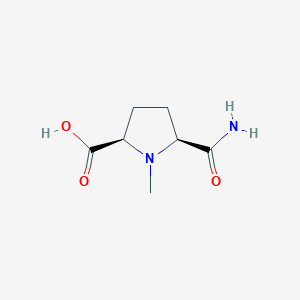 molecular formula C7H12N2O3 B2725139 (2R,5S)-5-carbamoyl-1-methylpyrrolidine-2-carboxylic acid CAS No. 2092616-67-4