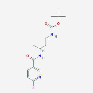 molecular formula C15H22FN3O3 B2725141 tert-butyl N-{3-[(6-fluoropyridin-3-yl)formamido]butyl}carbamate CAS No. 2094190-85-7