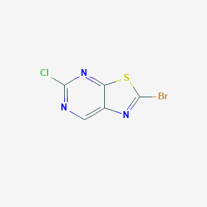 molecular formula C5HBrClN3S B2725148 2-溴-5-氯-[1,3]噻唑并[5,4-d]嘧啶 CAS No. 2361568-37-6