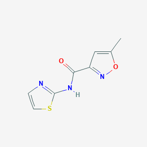 molecular formula C8H7N3O2S B2725150 5-methyl-N-(1,3-thiazol-2-yl)-1,2-oxazole-3-carboxamide CAS No. 924716-39-2