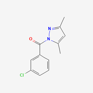 molecular formula C12H11ClN2O B2725151 1-(3-chlorobenzoyl)-3,5-dimethyl-1H-pyrazole CAS No. 353241-43-7