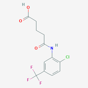 5-{[2-Chloro-5-(trifluoromethyl)phenyl]amino}-5-oxopentanoic acid