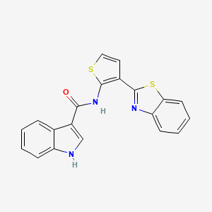molecular formula C20H13N3OS2 B2725157 N-(3-(benzo[d]thiazol-2-yl)thiophen-2-yl)-1H-indole-3-carboxamide CAS No. 1210210-24-4