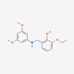 molecular formula C17H21NO4 B2725163 2-{[(3,5-Dimethoxyphenyl)amino]methyl}-6-ethoxyphenol CAS No. 1232784-62-1