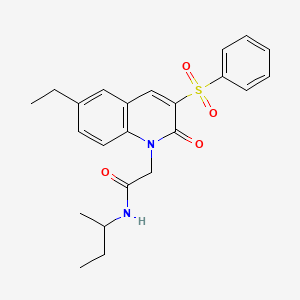 4-(4-{[1-(4-Fluorobenzoyl)pyrrolidin-2-yl]methoxy}benzoyl)morpholine