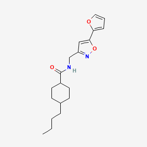 4-butyl-N-((5-(furan-2-yl)isoxazol-3-yl)methyl)cyclohexanecarboxamide