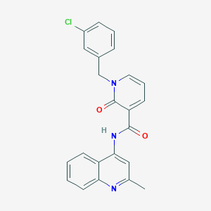 molecular formula C23H18ClN3O2 B2725173 1-(3-chlorobenzyl)-N-(2-methylquinolin-4-yl)-2-oxo-1,2-dihydropyridine-3-carboxamide CAS No. 899991-85-6