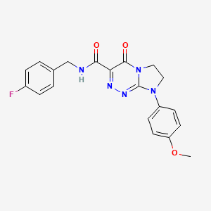 molecular formula C20H18FN5O3 B2725176 N-(4-fluorobenzyl)-8-(4-methoxyphenyl)-4-oxo-4,6,7,8-tetrahydroimidazo[2,1-c][1,2,4]triazine-3-carboxamide CAS No. 946311-33-7