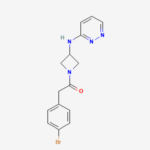 molecular formula C15H15BrN4O B2725179 2-(4-Bromophenyl)-1-(3-(pyridazin-3-ylamino)azetidin-1-yl)ethan-1-one CAS No. 2097895-98-0