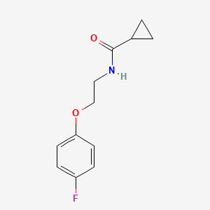 molecular formula C12H14FNO2 B2725180 N-(2-(4-fluorophenoxy)ethyl)cyclopropanecarboxamide CAS No. 1105227-35-7
