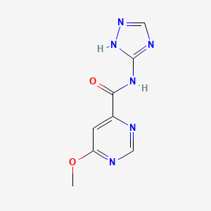 molecular formula C8H8N6O2 B2725186 6-甲氧基-N-(1H-1,2,4-三唑-5-基)嘧啶-4-羧酰胺 CAS No. 2034634-00-7