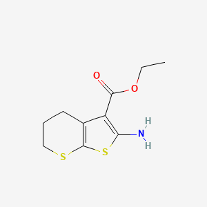 molecular formula C10H13NO2S2 B2725188 乙酸乙酯 2-氨基-4H,5H,6H-噻吩[2,3-b]噻喃-3-羧酸乙酯 CAS No. 733794-92-8