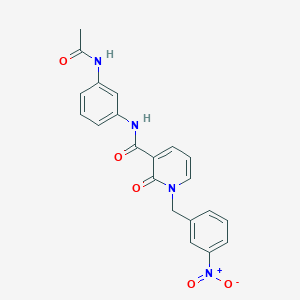 molecular formula C21H18N4O5 B2725189 N-(3-acetamidophenyl)-1-(3-nitrobenzyl)-2-oxo-1,2-dihydropyridine-3-carboxamide CAS No. 941910-62-9