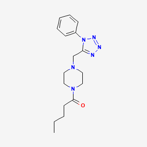 molecular formula C17H24N6O B2725196 1-(4-((1-phenyl-1H-tetrazol-5-yl)methyl)piperazin-1-yl)pentan-1-one CAS No. 1049423-13-3
