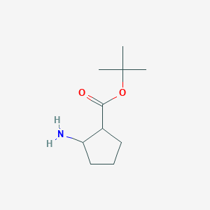 molecular formula C10H19NO2 B2725198 Tert-butyl 2-aminocyclopentane-1-carboxylate CAS No. 155872-20-1