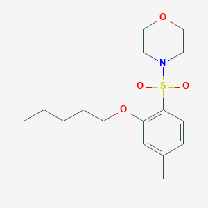 molecular formula C16H25NO4S B272520 5-Methyl-2-(4-morpholinylsulfonyl)phenyl pentyl ether 