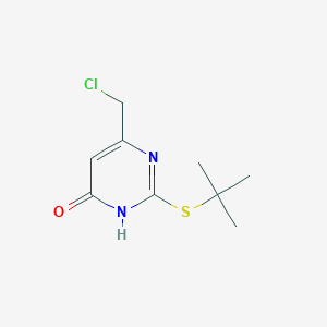 molecular formula C9H13ClN2OS B2725211 2-Tert-butylsulfanyl-4-(chloromethyl)-1H-pyrimidin-6-one CAS No. 2375273-59-7