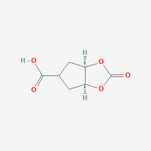 molecular formula C7H8O5 B2725212 (3As,6aR)-2-oxo-4,5,6,6a-tetrahydro-3aH-cyclopenta[d][1,3]dioxole-5-carboxylic acid CAS No. 2309431-47-6