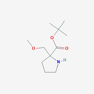 molecular formula C11H21NO3 B2725213 Tert-butyl 2-(methoxymethyl)pyrrolidine-2-carboxylate CAS No. 2031268-67-2