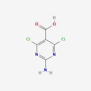 molecular formula C5H3Cl2N3O2 B2725220 2-氨基-4,6-二氯嘧啶-5-羧酸 CAS No. 1555389-67-7