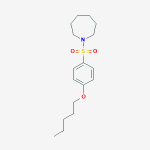 molecular formula C17H27NO3S B272523 4-(1-Azepanylsulfonyl)phenyl pentyl ether 