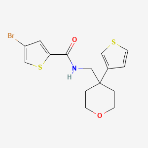 molecular formula C15H16BrNO2S2 B2725234 4-溴-N-((4-(噻吩-3-基)四氢-2H-吡喃-4-基)甲基)噻吩-2-甲酰胺 CAS No. 2319837-06-2