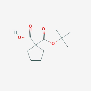 molecular formula C11H18O4 B2725235 1-(Tert-butoxycarbonyl)cyclopentanecarboxylic acid CAS No. 1196261-09-2