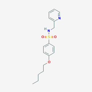 molecular formula C17H22N2O3S B272524 4-(pentyloxy)-N-(2-pyridinylmethyl)benzenesulfonamide 