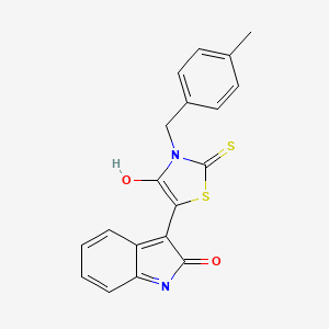 (Z)-3-(4-methylbenzyl)-5-(2-oxoindolin-3-ylidene)-2-thioxothiazolidin-4-one