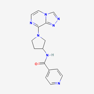 molecular formula C15H15N7O B2725244 N-(1-([1,2,4]triazolo[4,3-a]pyrazin-8-yl)pyrrolidin-3-yl)isonicotinamide CAS No. 2034532-03-9