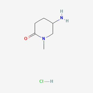 molecular formula C6H13ClN2O B2725246 5-Amino-1-methylpiperidin-2-one hydrochloride CAS No. 1137721-06-2; 1228838-10-5; 90485-53-3