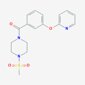 molecular formula C17H19N3O4S B2725248 (4-(甲磺酰基)哌嗪-1-基)(3-(吡啶-2-氧基)苯基)甲酮 CAS No. 1797708-70-3