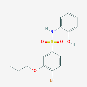 molecular formula C15H16BrNO4S B272525 4-bromo-N-(2-hydroxyphenyl)-3-propoxybenzenesulfonamide 