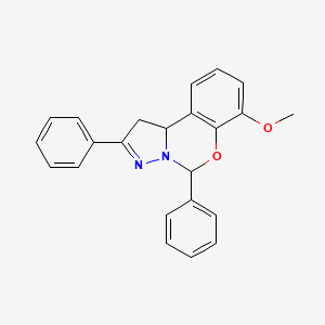 molecular formula C23H20N2O2 B2725251 7-Methoxy-2,5-diphenyl-1,10b-dihydropyrazolo[1,5-c][1,3]benzoxazine CAS No. 371209-98-2