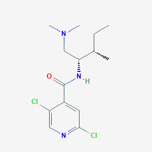 molecular formula C14H21Cl2N3O B2725256 2,5-dichloro-N-[(2S,3S)-1-(dimethylamino)-3-methylpentan-2-yl]pyridine-4-carboxamide CAS No. 2093998-92-4