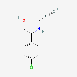 molecular formula C11H12ClNO B2725260 2-(4-Chlorophenyl)-2-(prop-2-ynylamino)ethanol CAS No. 1645403-45-7