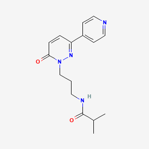 molecular formula C16H20N4O2 B2725263 N-(3-(6-oxo-3-(pyridin-4-yl)pyridazin-1(6H)-yl)propyl)isobutyramide CAS No. 1021062-95-2