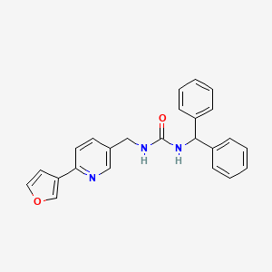 1-Benzhydryl-3-((6-(furan-3-yl)pyridin-3-yl)methyl)urea