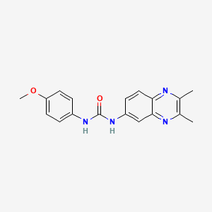 molecular formula C18H18N4O2 B2725266 N-(2,3-dimethyl-6-quinoxalinyl)-N'-(4-methoxyphenyl)urea CAS No. 672949-99-4