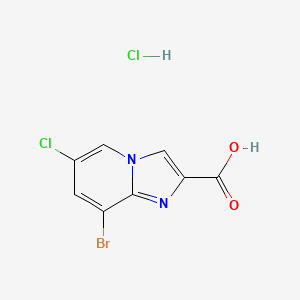 molecular formula C8H5BrCl2N2O2 B2725273 8-Bromo-6-chloroimidazo[1,2-a]pyridine-2-carboxylic acid;hydrochloride CAS No. 2551115-99-0