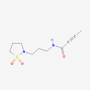 N-[3-(1,1-Dioxo-1,2-thiazolidin-2-yl)propyl]but-2-ynamide