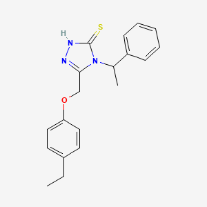 molecular formula C19H21N3OS B2725276 5-(4-ethylphenoxymethyl)-4-(1-phenylethyl)-4H-1,2,4-triazole-3-thiol CAS No. 748778-16-7